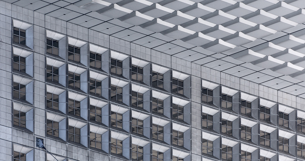 Parijs, La D�fense; Geveldetail La Grande Arche