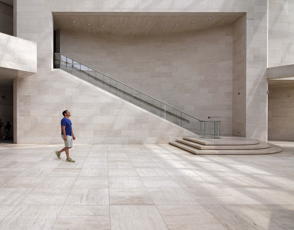 Museum Mudam, museum voor moderne kunst in Luxemburg. Architect Leoh Ming Pei die ook de Piramide van het Louvre in Parijs ontwierp.