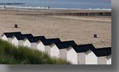 Strandhuisjes aan de Zeeuwse kust
