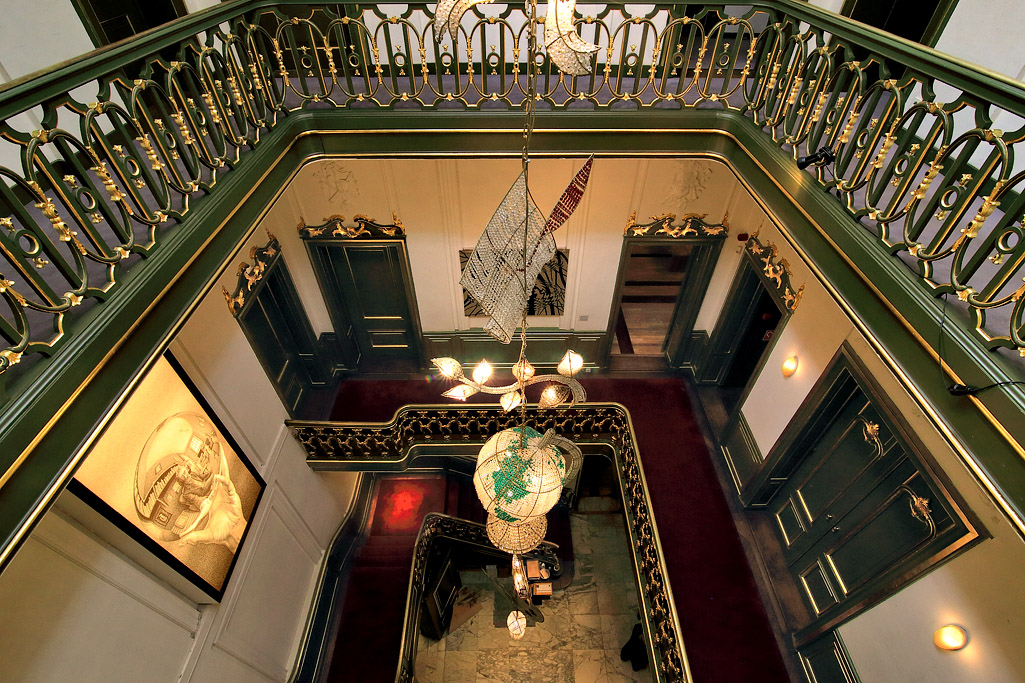 Escher in het paleis van Koningin Emma in den Haag