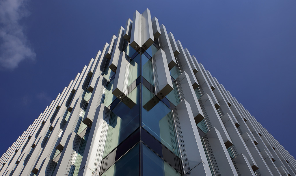 Detail Polakgebouw bij de Erasmusuniversiteit Rotterdam